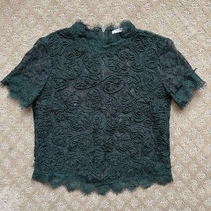 Lace short sleeve top